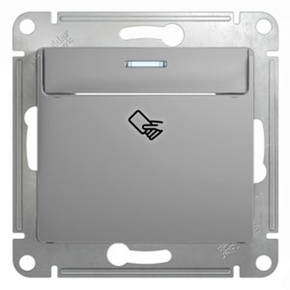 Карточный выключатель Schneider Electric GLOSSA, алюминий, GSL000369