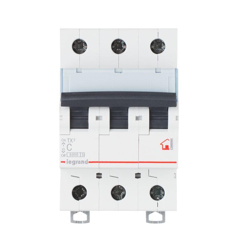Выключатель автоматический модульный 3п C 63А 6кА TX3 6000 3мод. 400В Leg 404062