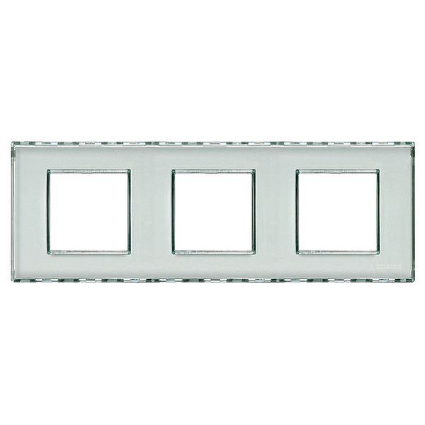 Рамка 3 поста BTicino LIVING LIGHT, прозрачный, LND4802M3KR