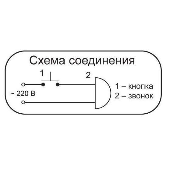 Звонок проводной Гонг электромеханич. гонг серия ударов 220В 80-90дБА свет. беж. Тритон ГН-02С