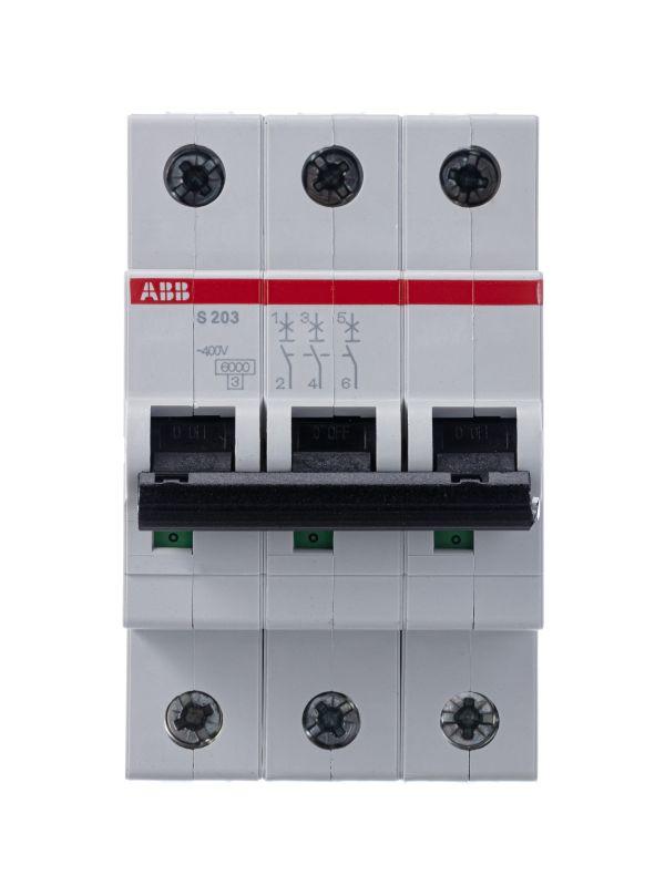 Автоматический выключатель ABB   3п D 25А 6кА S203 D25 2CDS253001R0251